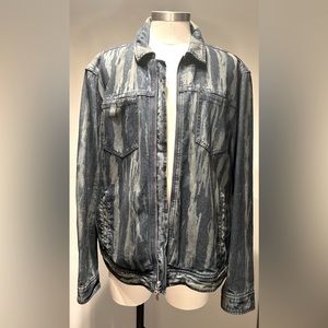 Stripped denim jacket